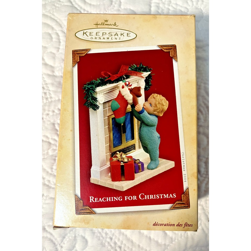Hallmark Keepsake Ornament Reaching For Christmas 2004 Vintage Tree Decor